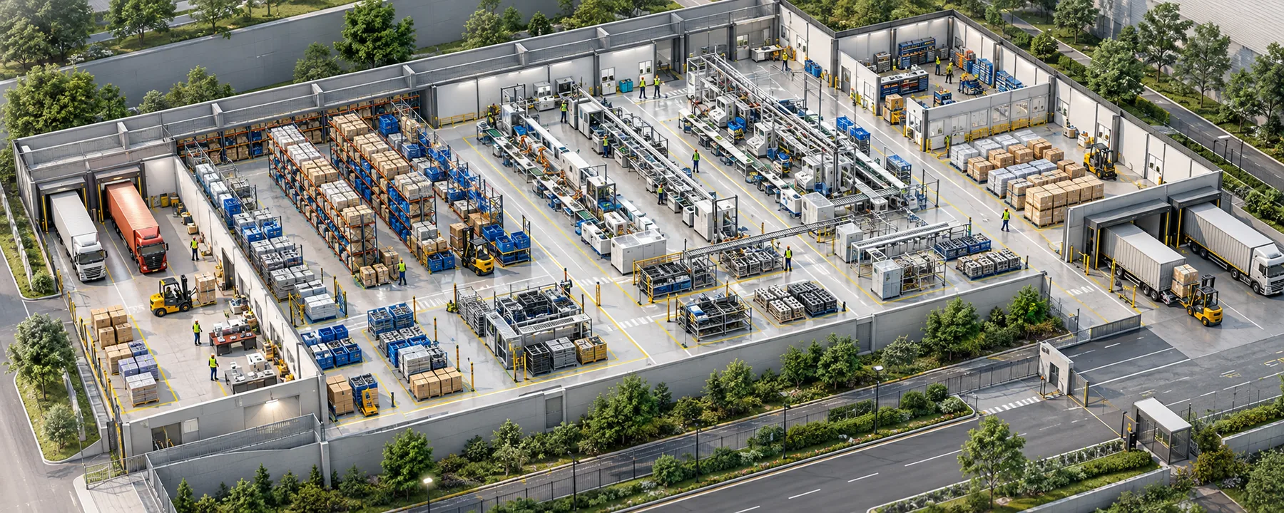 Interactive manufacturing plant operations map