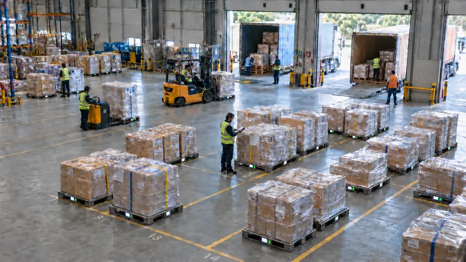 Illustrative operational setting for warehouse dispatch