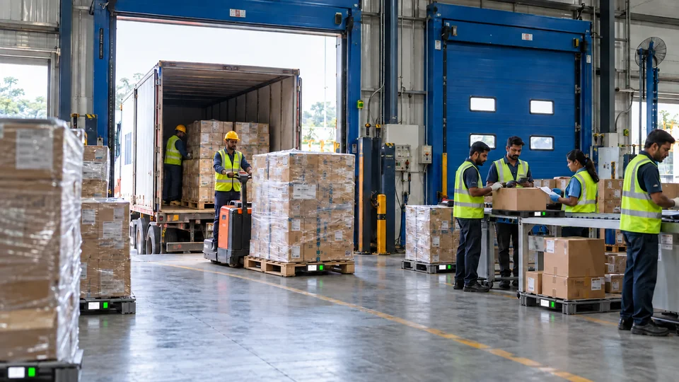 Illustrative operational setting for warehouse receiving